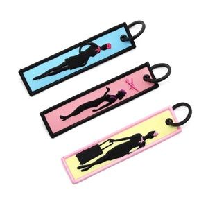 Born To Fly Flight Attendant Crew Luggage Suitcase Travel Bag Tag Keychain Set